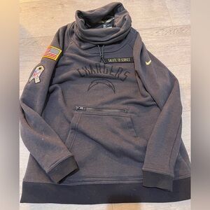 Chargers NFL cowl neck hoodie size Small